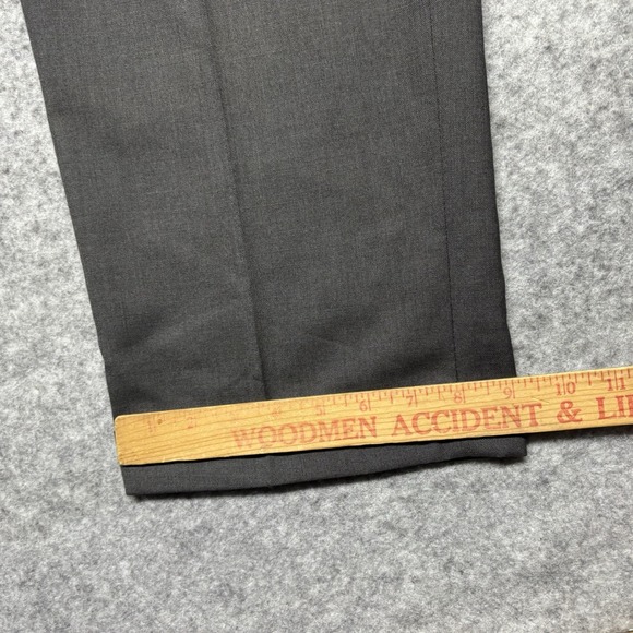 Stafford Classic Fit Dress Pants Mens 38x32 Sharkskin Black - Picture 2 of 9